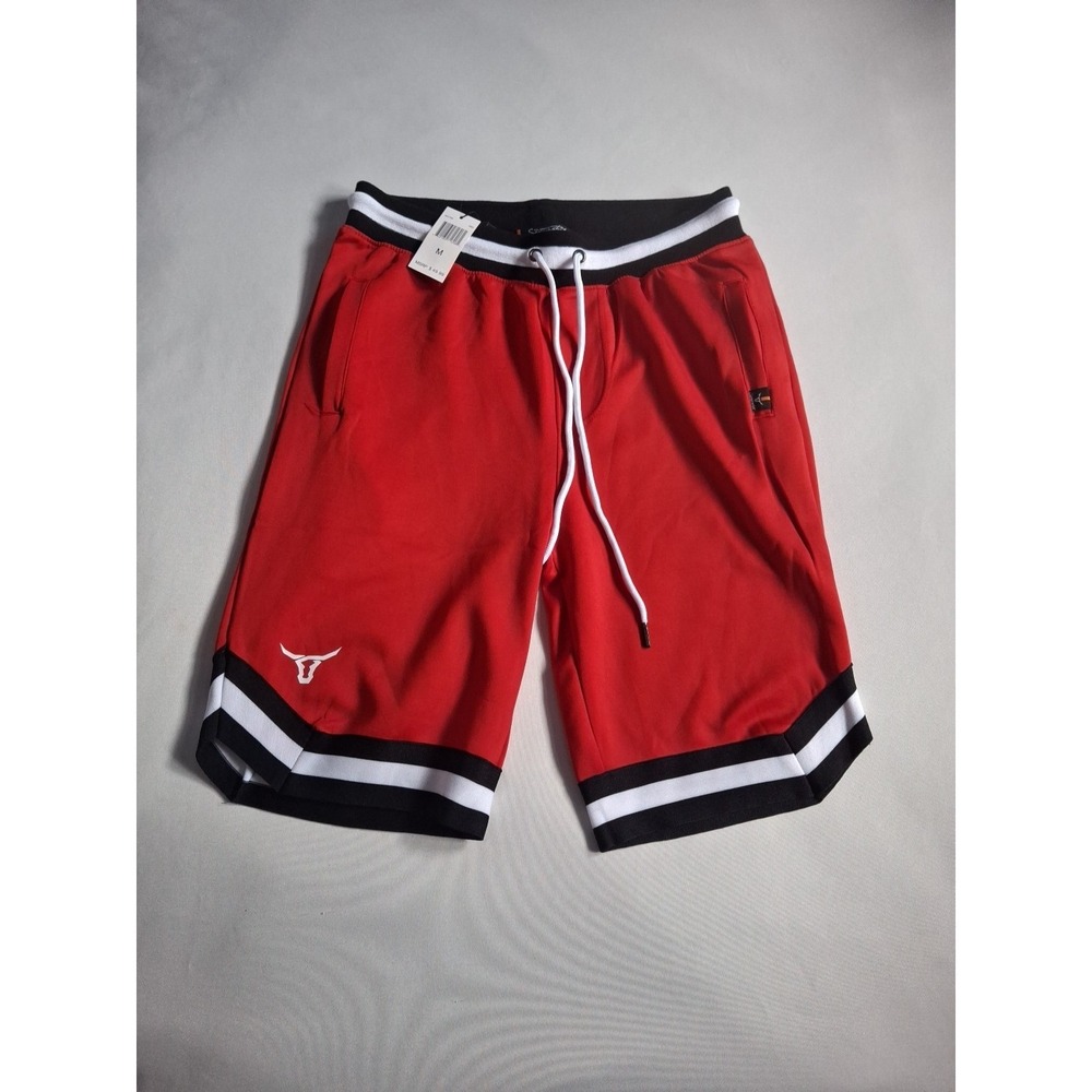 Screenshot Men's  Basketball Shorts Striped Chicago Bulls Medium Red‎